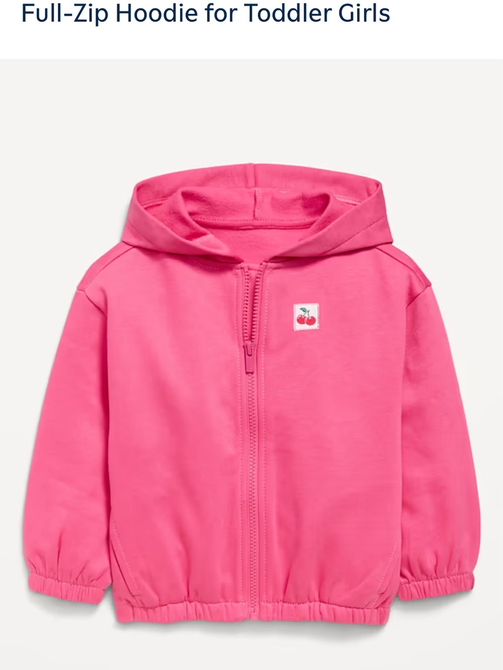 5T Girls Old Navy Pink Full-Zip Cherry Hoodie